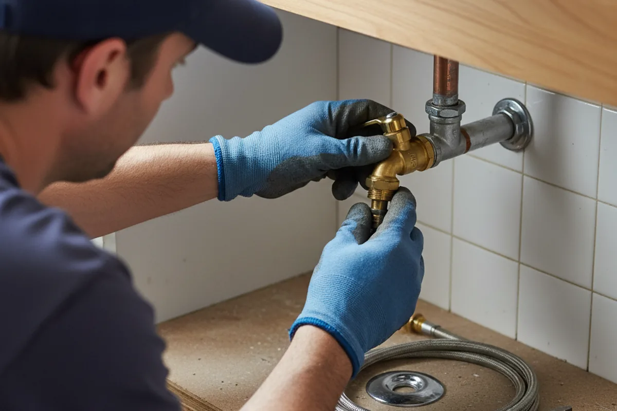 Shutoff valve and fitting work during Emergency Plumbing in Whitinsville